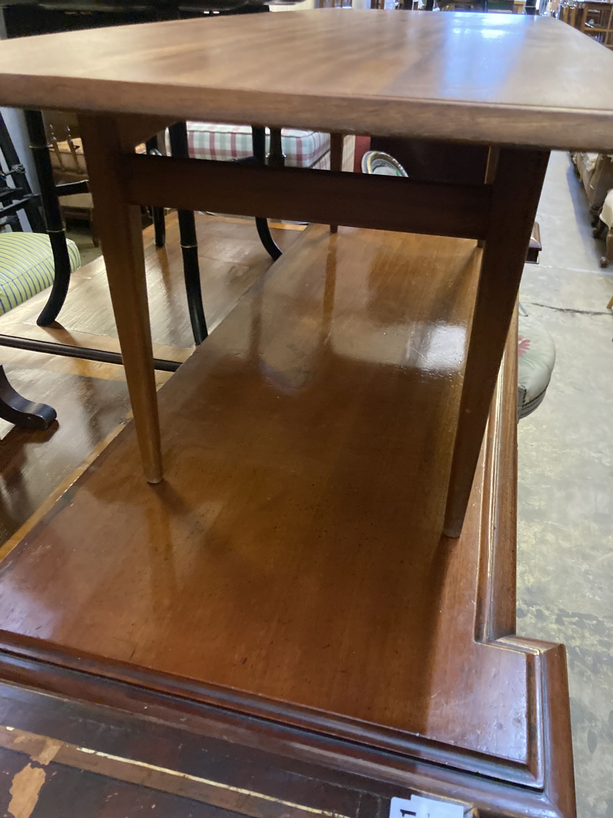 A mid century design Gordon Russell coffee table, width 122cm, depth 44cm, height 39cm